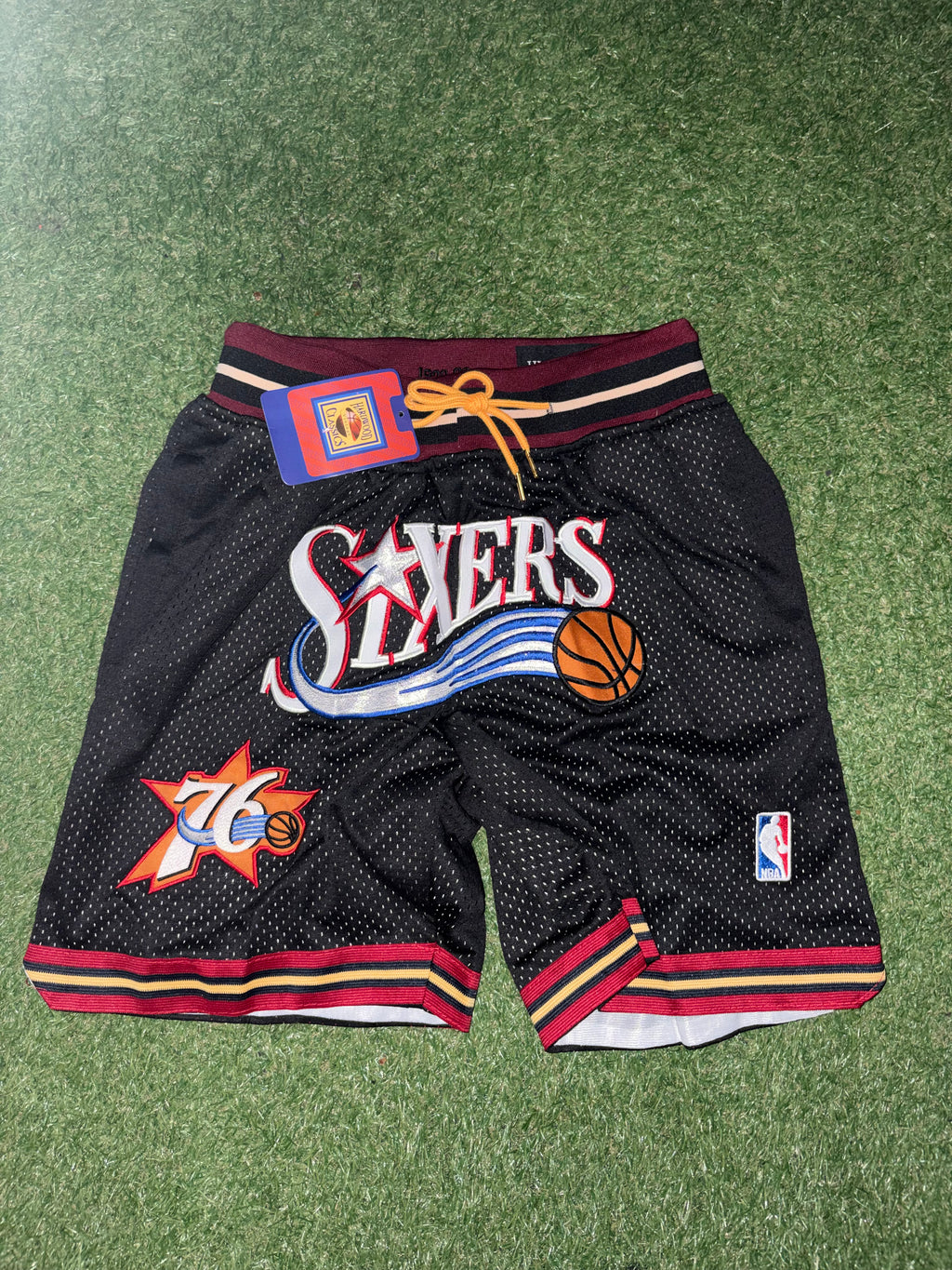 Philadelphia 76ers Black Hardwood Classic Shorts