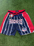 Houston Rockets Navy Pinstripe Shorts