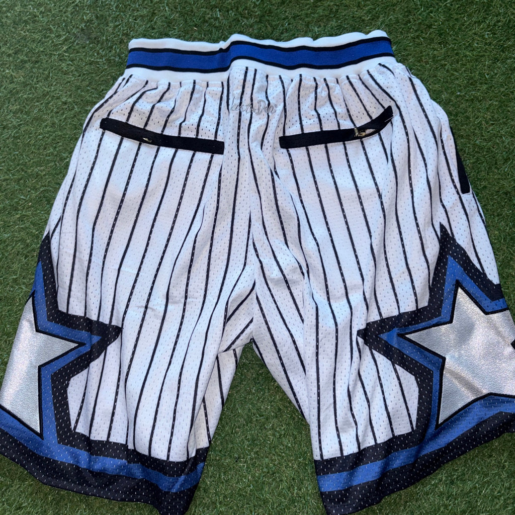 Orlando Magic White Pinstripe Shorts
