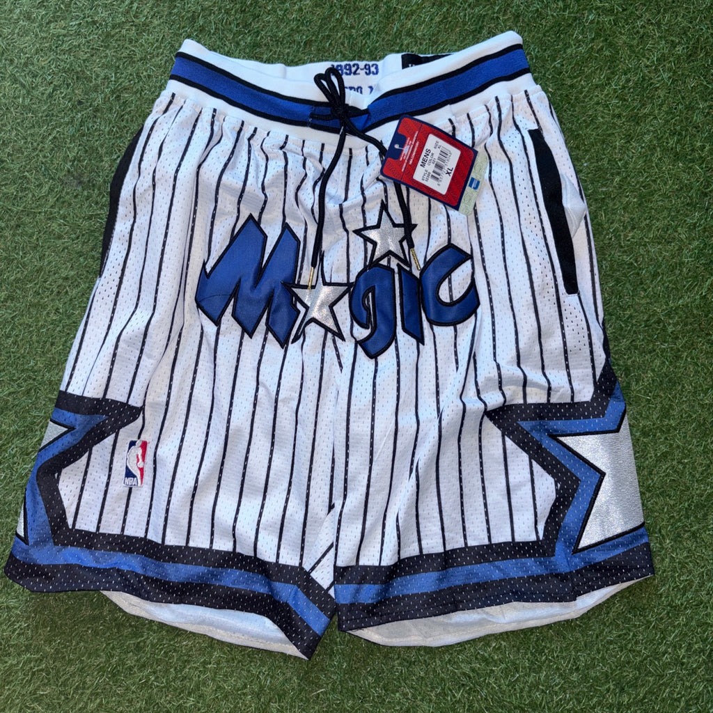 Orlando Magic White Pinstripe Shorts
