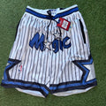 Orlando Magic White Pinstripe Shorts