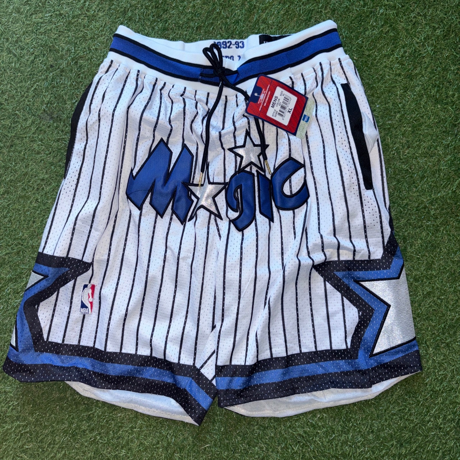 Orlando Magic White Pinstripe Shorts
