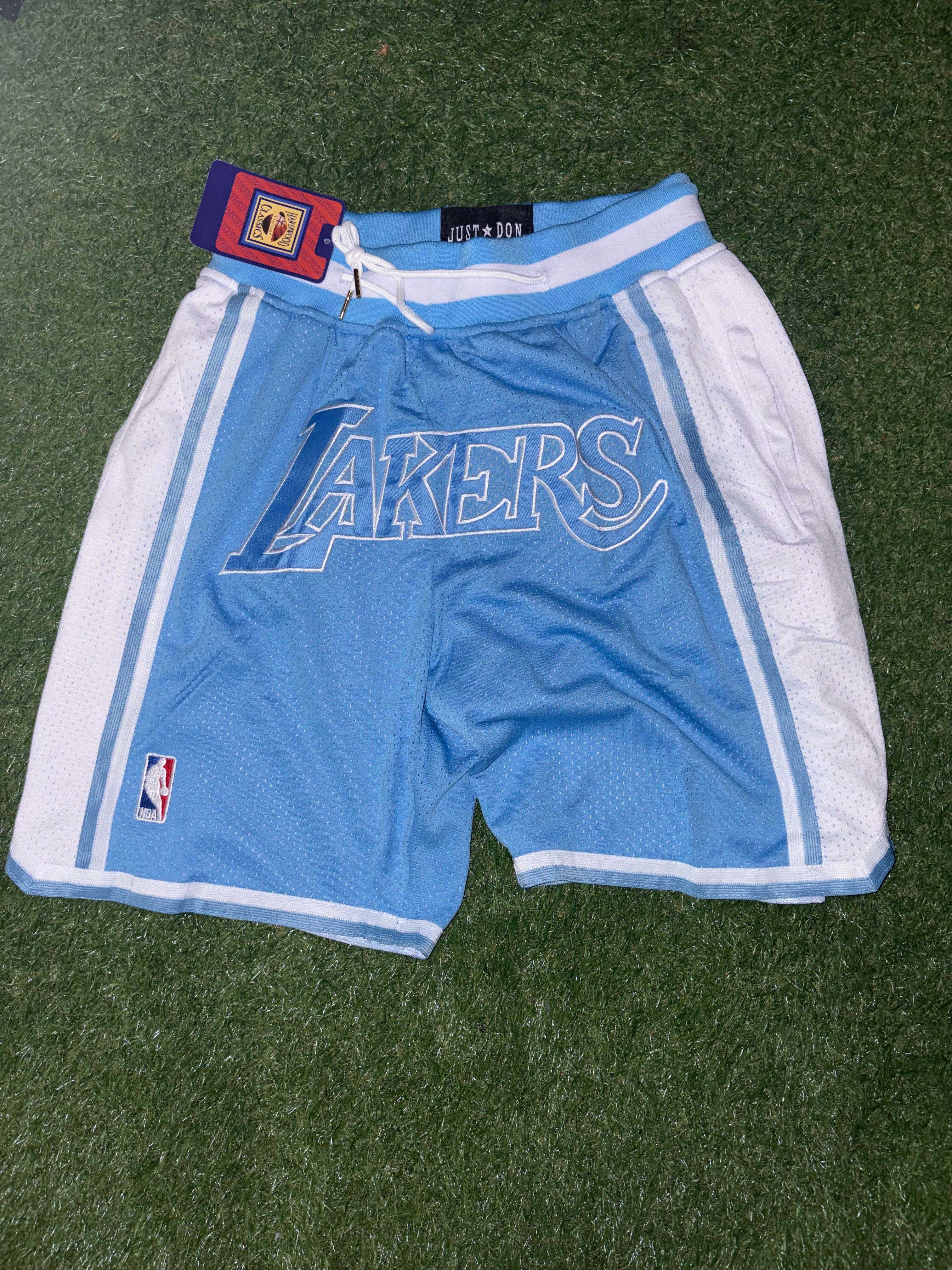 Los Angeles Lakers Blue Throwback Shorts