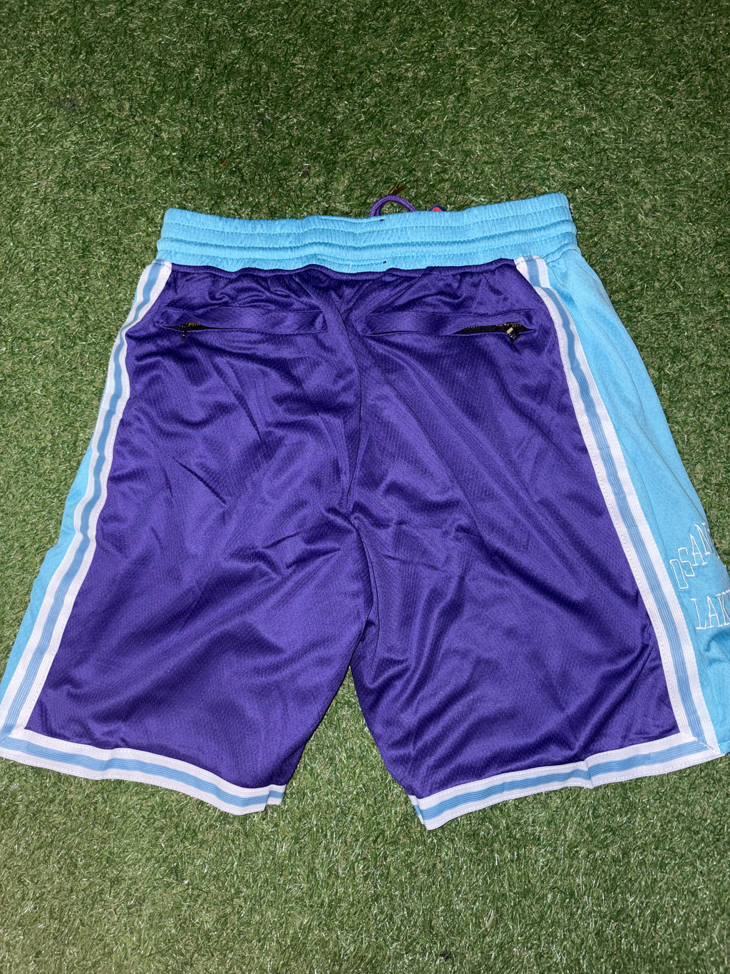 Los Angeles Lakers Purple & Blue Throwback Shorts