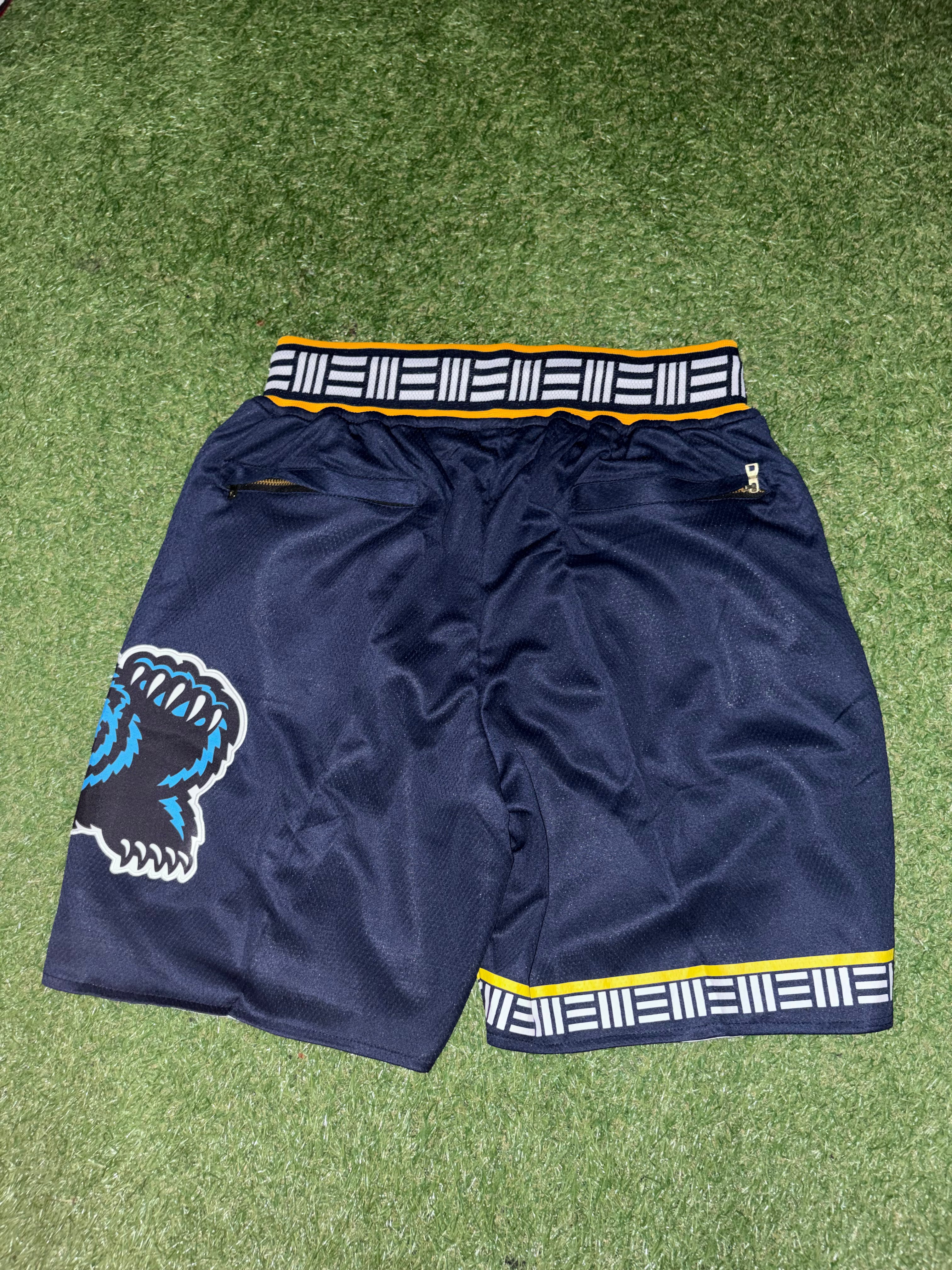 Memphis Grizzlies Navy Throwback Shorts