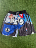 Brooklyn Nets Retro Geometric Basketball Shorts