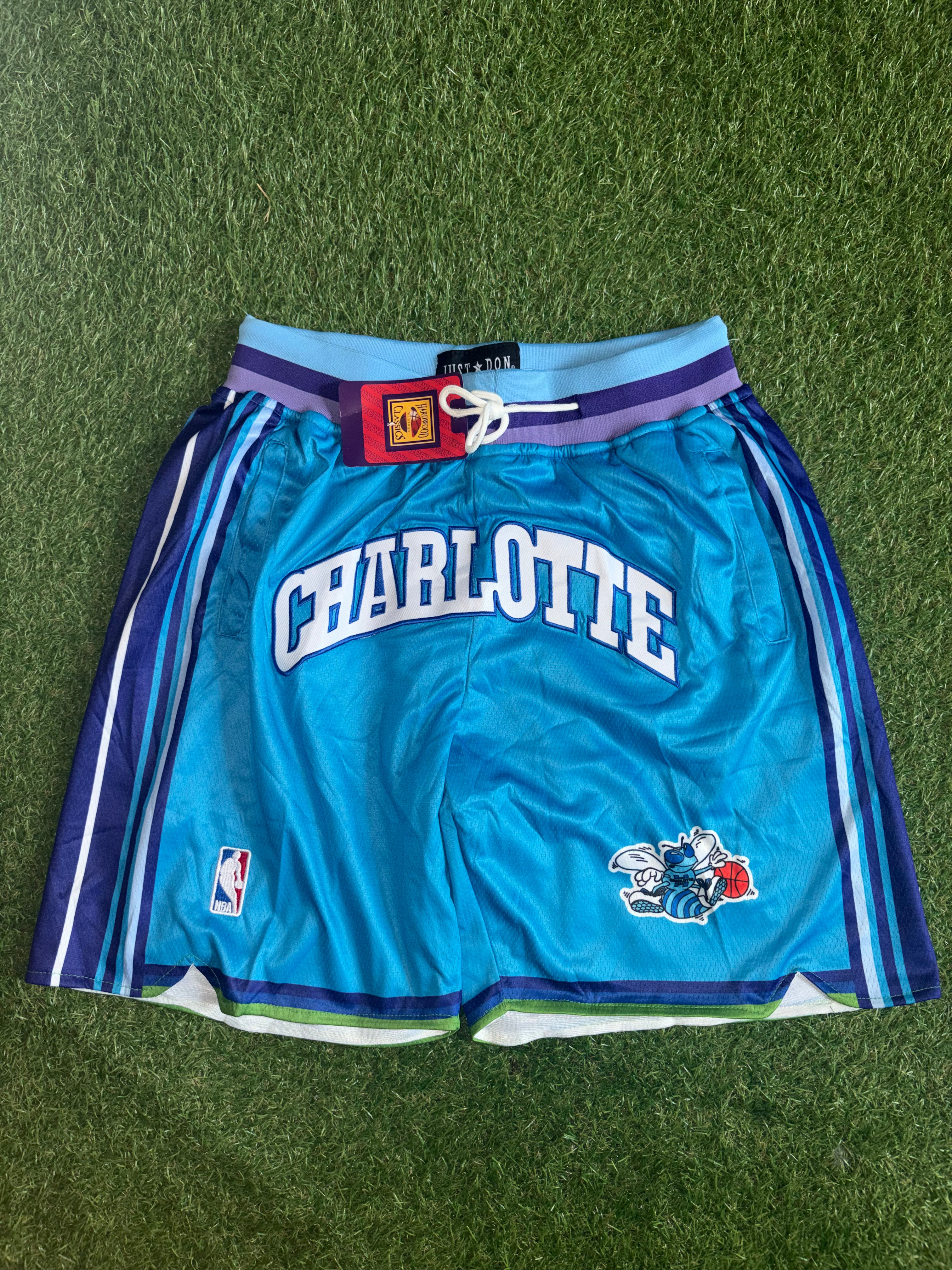 Charlotte Hornets Vintage Teal Retro Basketball Shorts