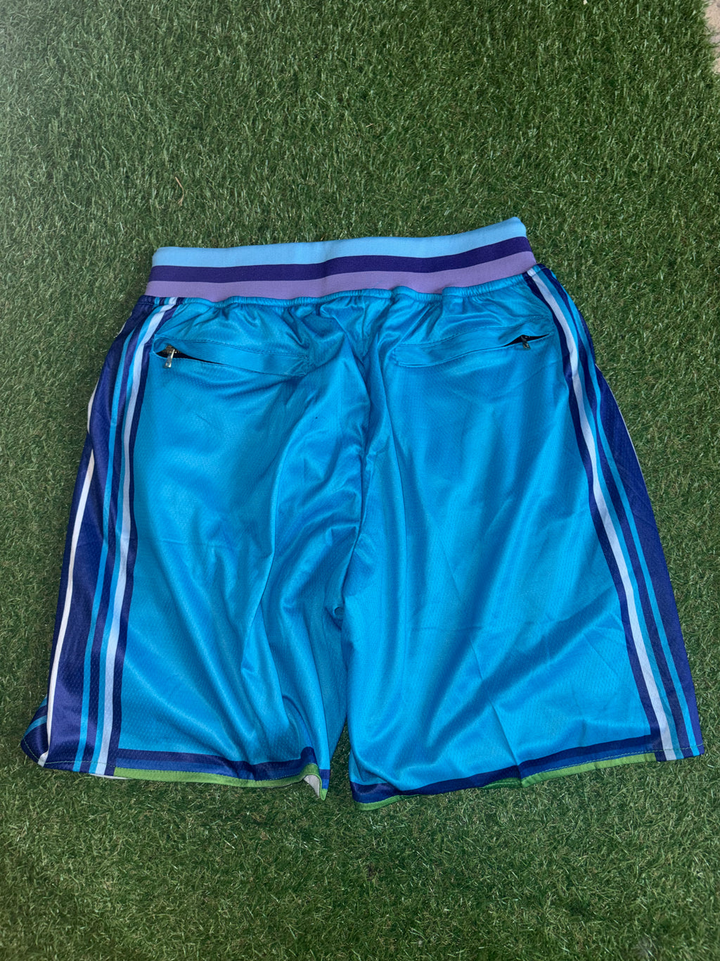 Charlotte Hornets Vintage Teal Retro Basketball Shorts