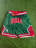 Chicago Bulls Emerald Green Retro Basketball Shorts