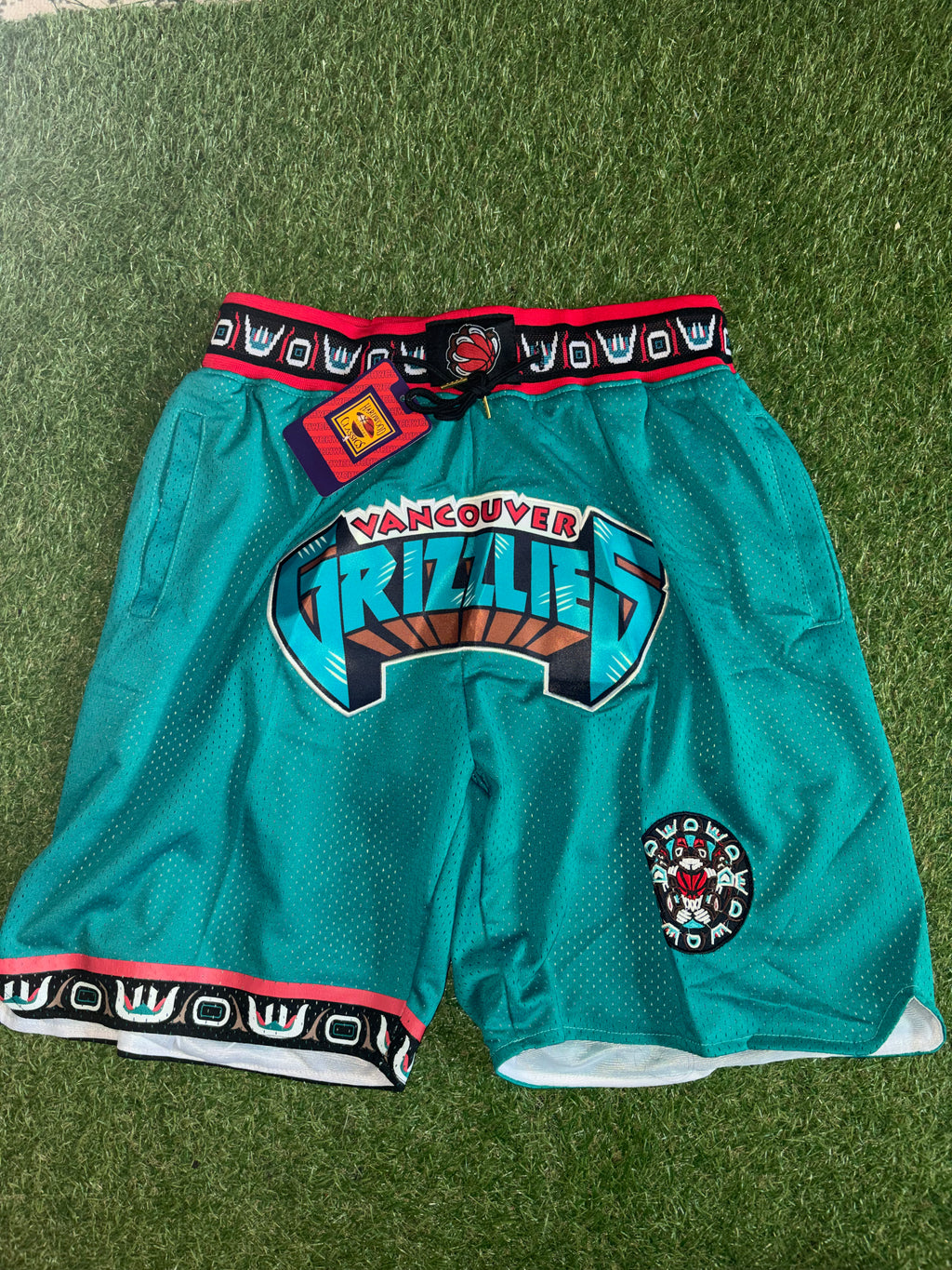 Vancouver Grizzlies Classic Teal Retro Basketball Shorts
