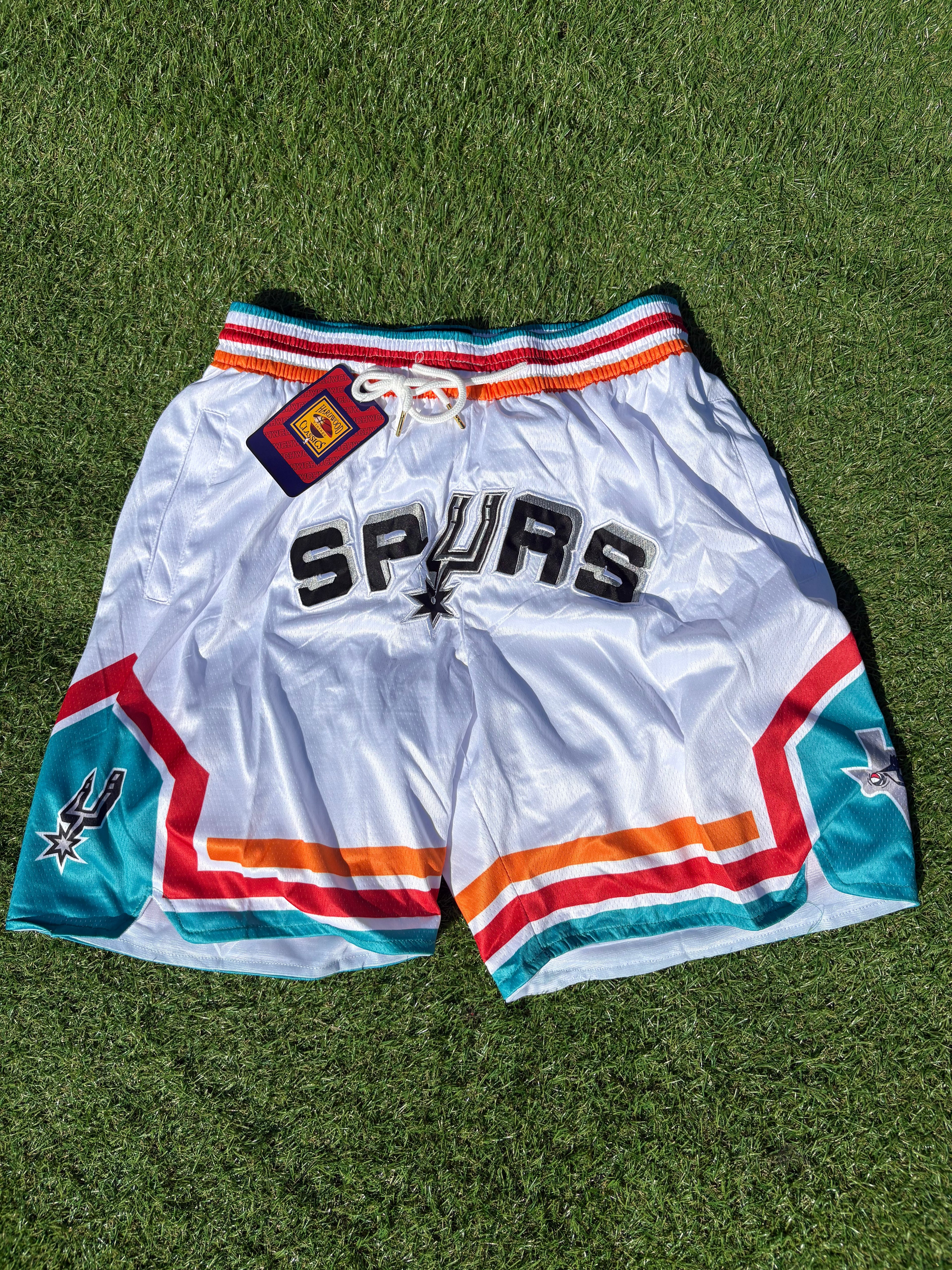San Antonio Spurs White Fiesta Shorts