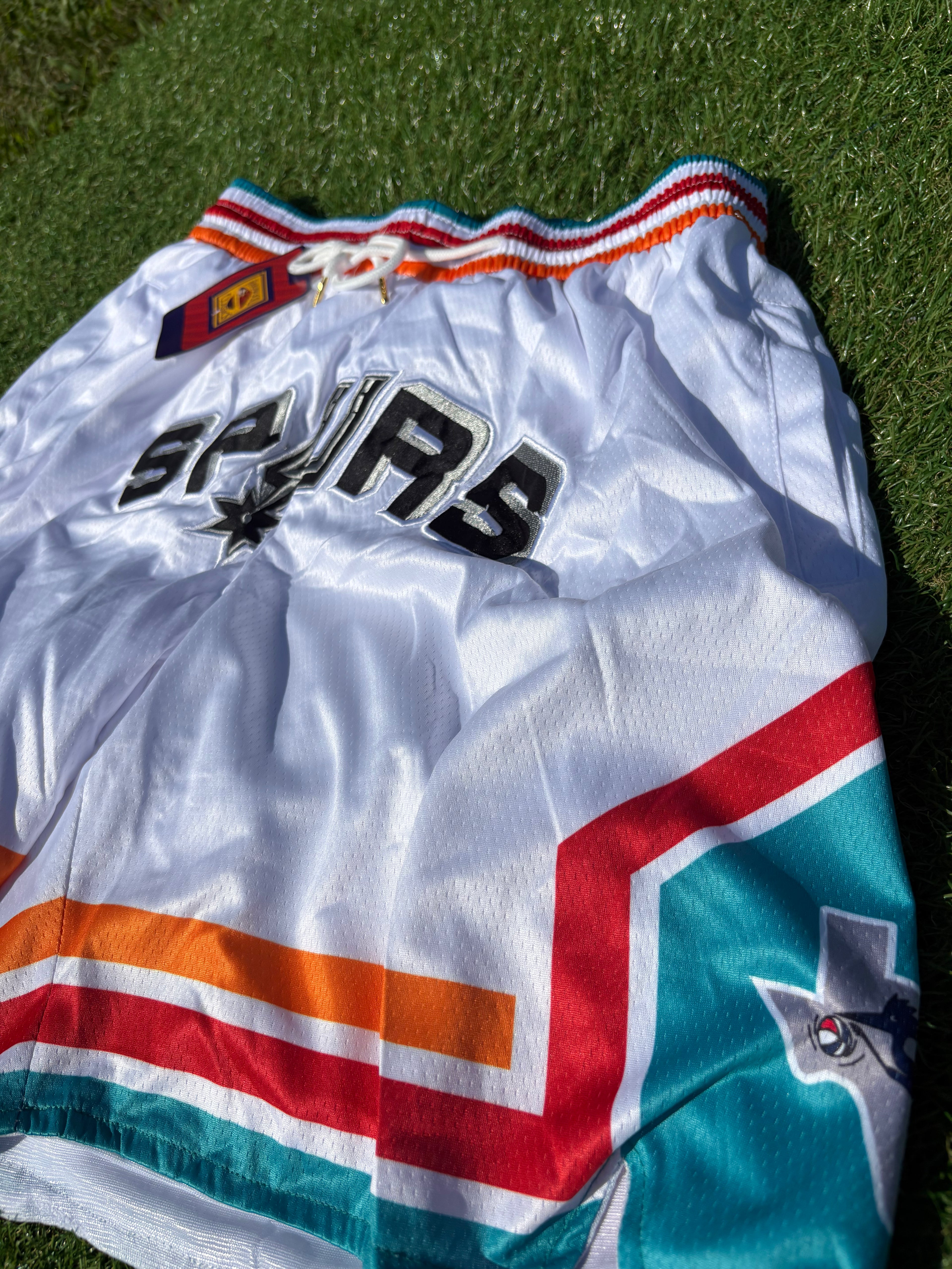 San Antonio Spurs White Fiesta Shorts