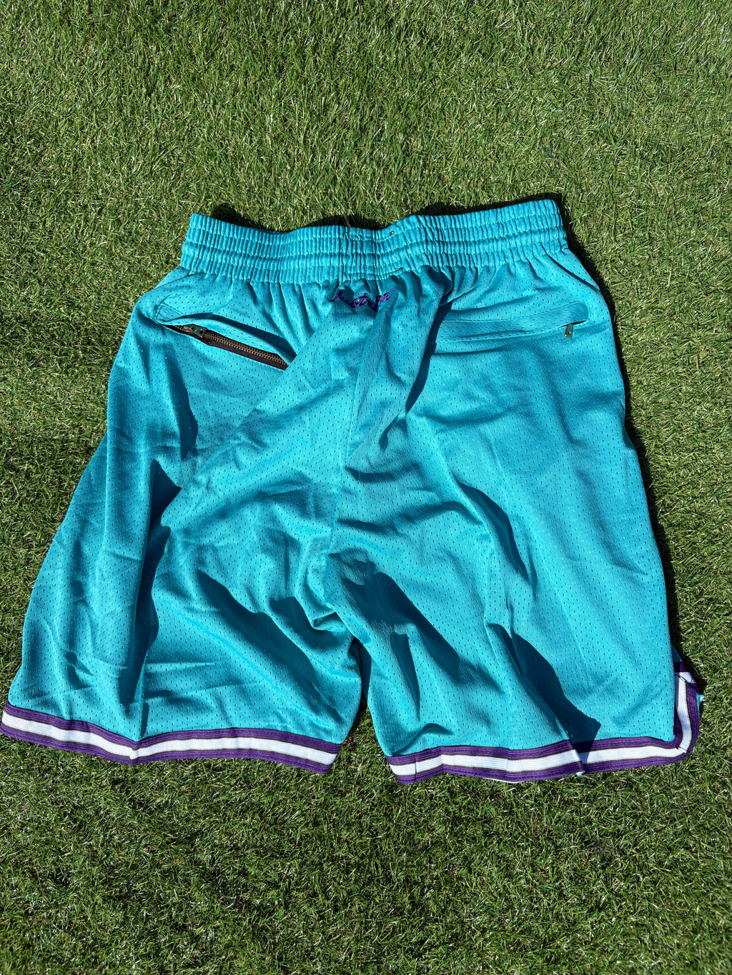 Charlotte Hornets Teal Hardwood Classics Basketball Shorts