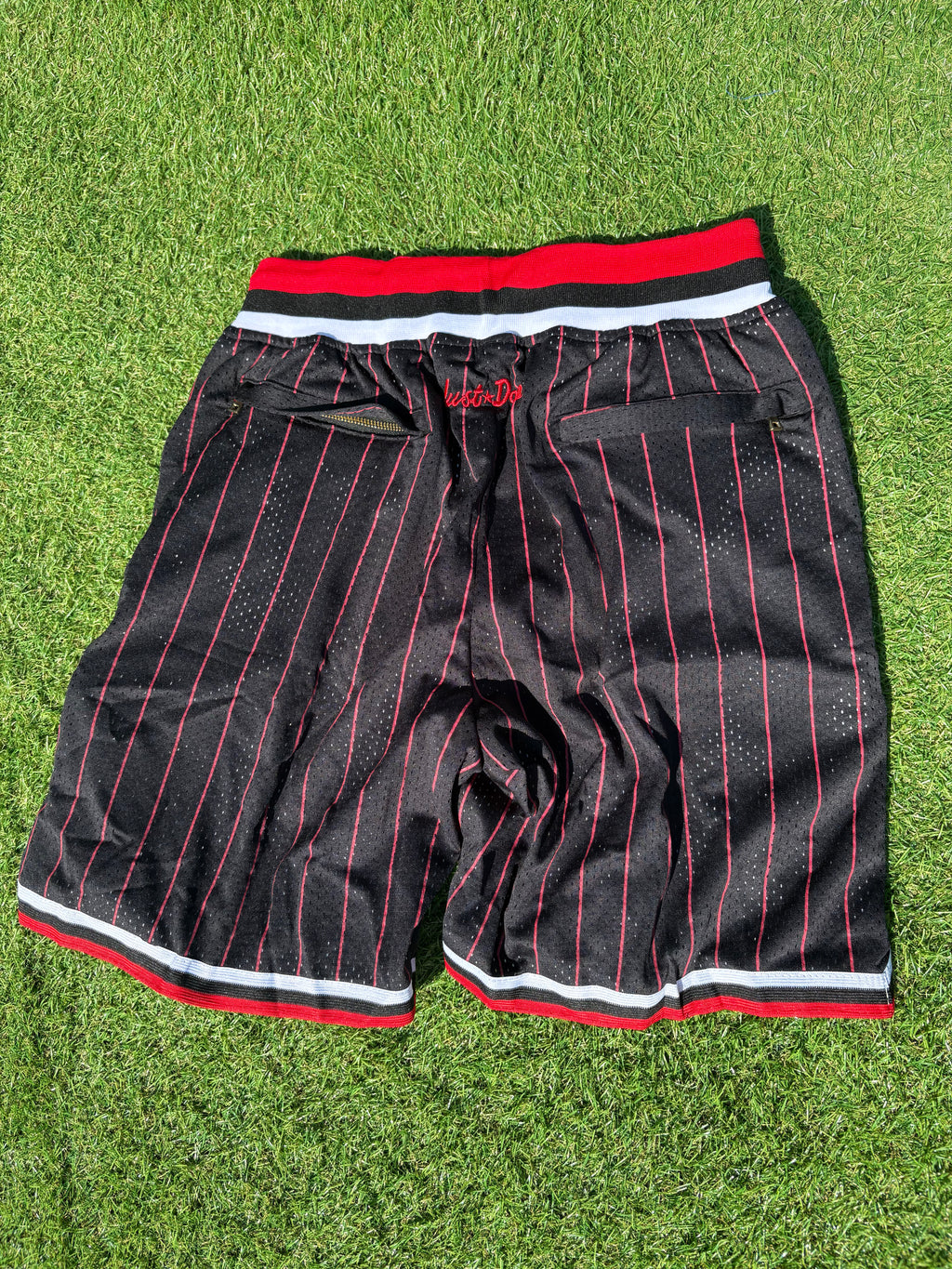 Chicago Bulls Black Pinstripe Retro Basketball Shorts