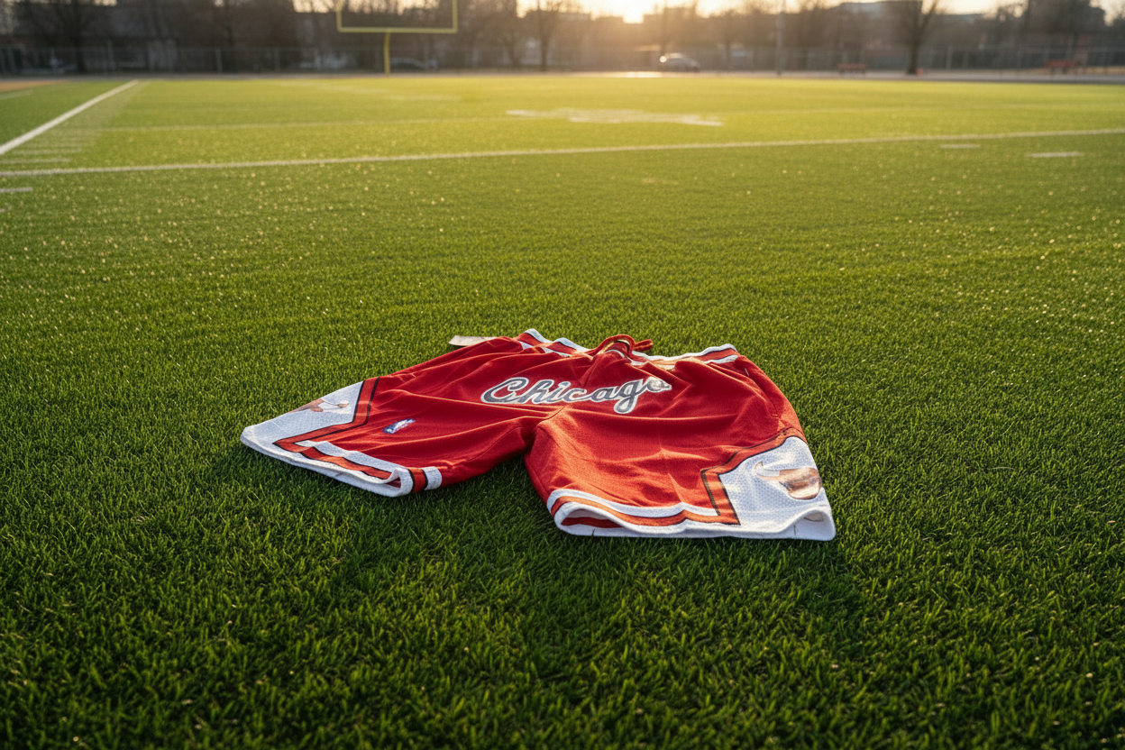 Chicago Bulls Shorts on Grass
