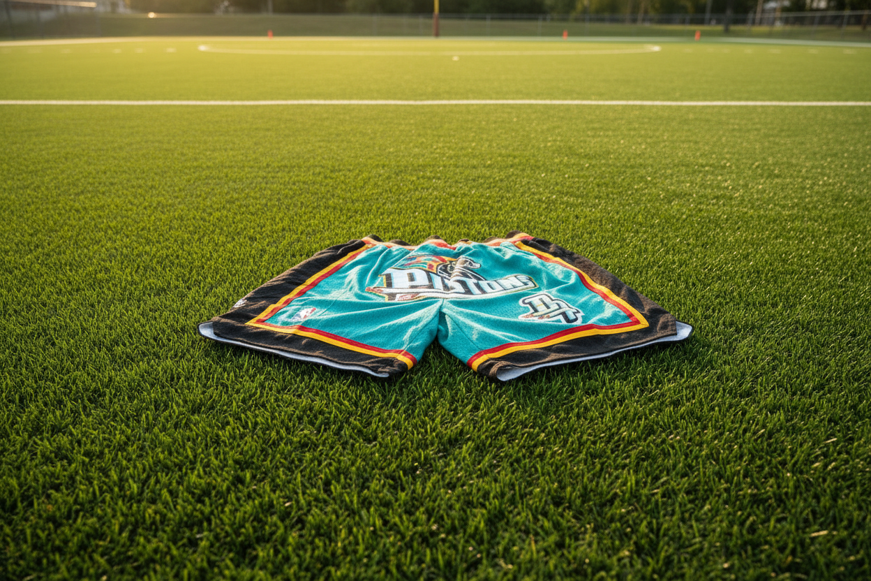 Detroit Pistons Shorts on Grass